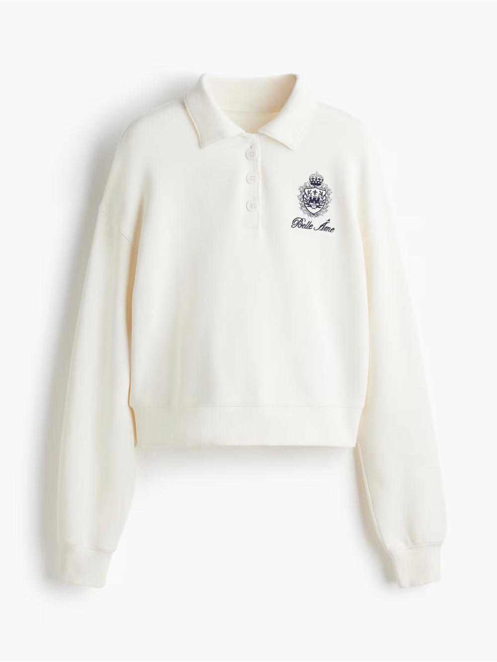Cream Polo Sweatshirt